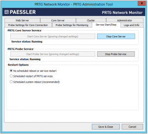 Stop PRTG Core Server